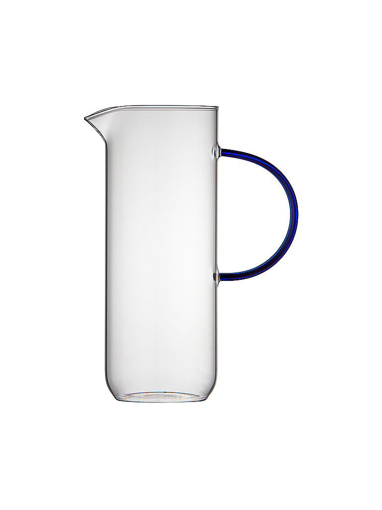 LYNGBY GLAS Glaskrug TORINO 1,1l Klar/ Blau  baby